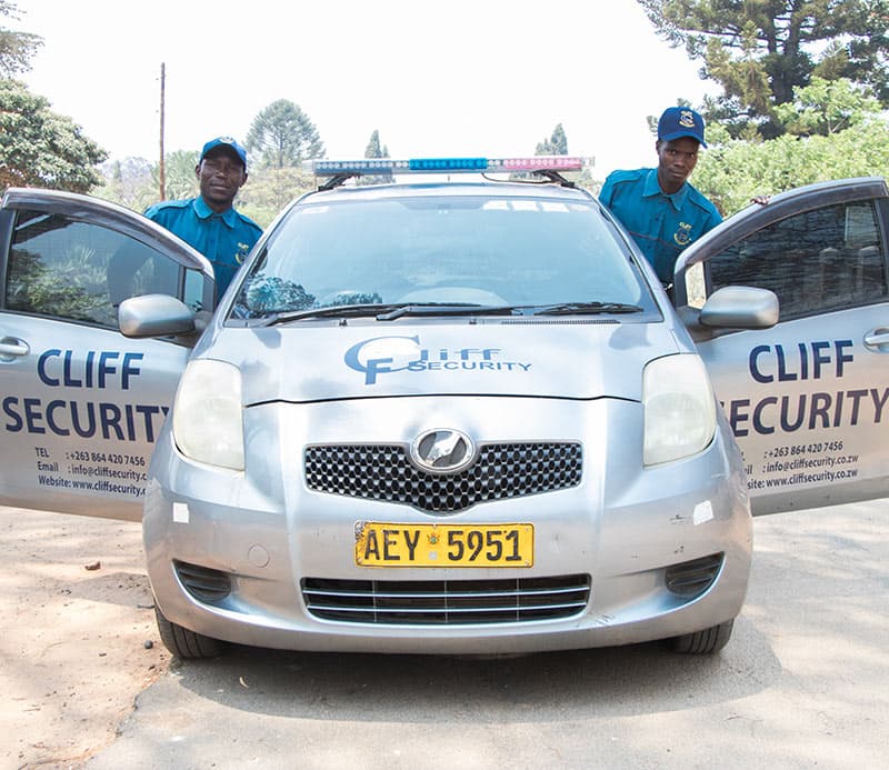 Mobile patrol vehicle on duty